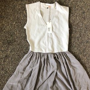 Grey Stretch Knit Rebecca Taylor Dress